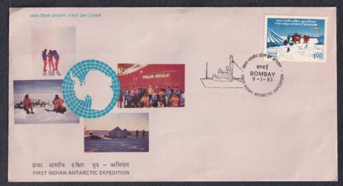 1983 First Indian Antarctic Expedition 1v Stamp on FDC