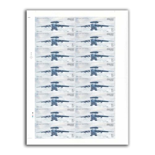 2007 Platinum Jubilee of Indian Air Force (AWACS) 1v Mint Sheet of 16 Stamps