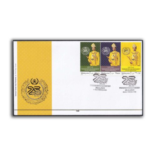 2023 Malaysia Silver Jubilee of DYMM Sultan Terengganu 3v Stamp on FDC