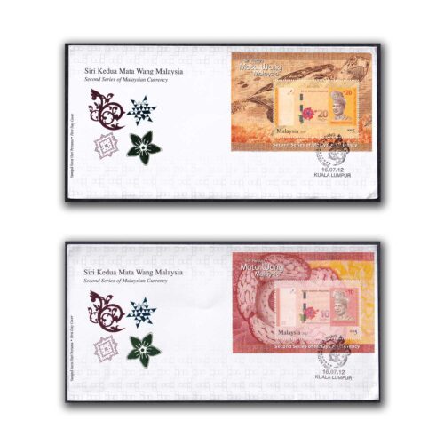 2012 Malaysia Second Series of Malaysian Currency 6 Different Miniature Sheet on 6 FDCs