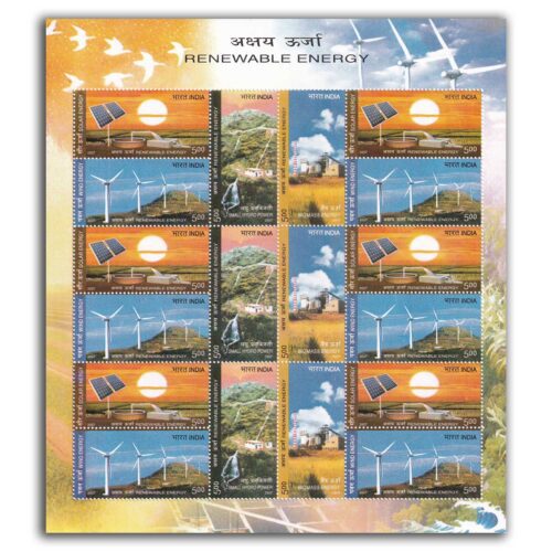 2007 Renewable Energy (Solar, Wind, Small Hydro and Biomass Energy) 5v Diff. Sheetlet of 18 Stamps