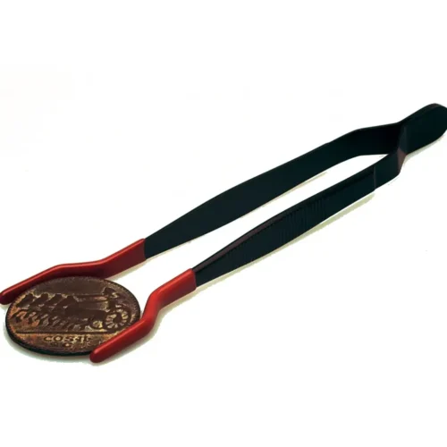 Prinz Coin Tweezer (Angled Tips with Non-Slip Coating)