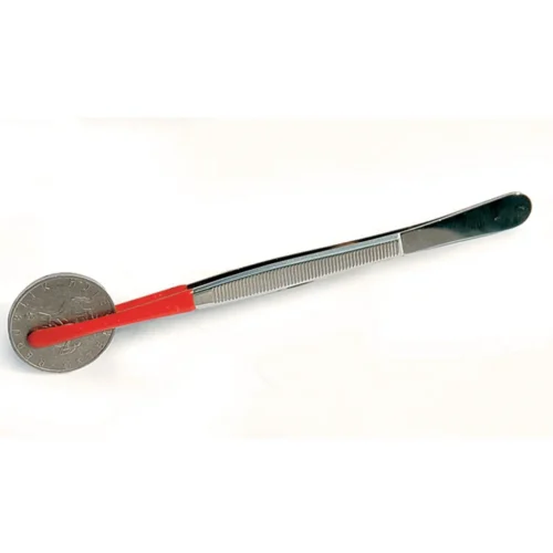 Prinz Coin Tweezer (Straight Tips with Non-Slip Coating)
