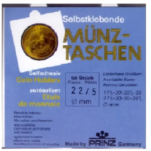 Prinz Self-Adhesive Coin Holders (50pcs/pack) - Image 2