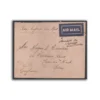 1930 Airmail Cover from Delhi to Surrey (SG 203 two blocks of four)