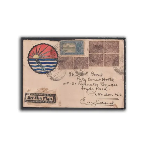 1931 Airmail Cover from Joginder Nagar to London (SG203 & SG229)
