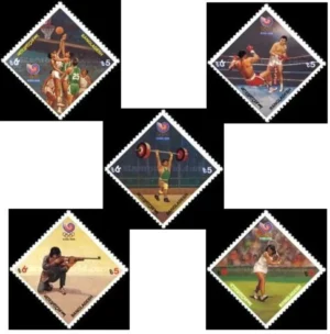 1988 Bangladesh 24th Olympic Games, Seoul 5v Stamp