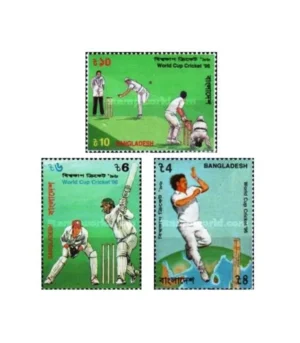 1996 Bangladesh World Cup Cricket Championship 3v Stamp