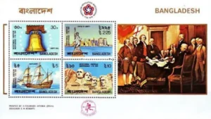 1976 Bangladesh 200th Anniversary of American Revolution Miniature Sheet