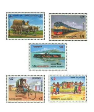 1987 Bangladesh Transport Commermorative Postage Stamp 5v Stamp