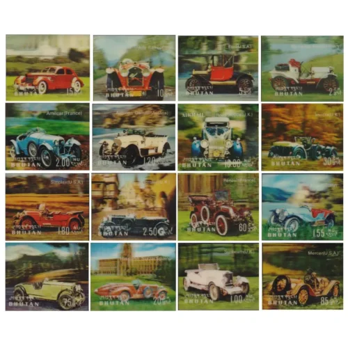1971 3D Classic Car 16v Sets (Incomplete) Stamp