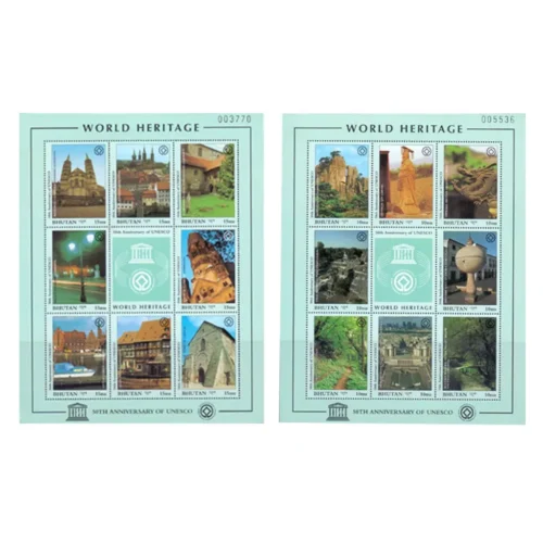 1997 UNESCO World Heritage 16v in 2 Sheetlet