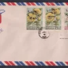 1967 Bhutan Airmail Surcharge Overprint on 20v Stamp on 6 Covers with FDC Cancellation