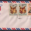 1967 Bhutan Airmail Surcharge Overprint on 20v Stamp on 6 Covers with FDC Cancellation - Image 4