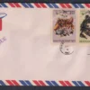 1967 Bhutan Airmail Surcharge Overprint on 20v Stamp on 6 Covers with FDC Cancellation - Image 5