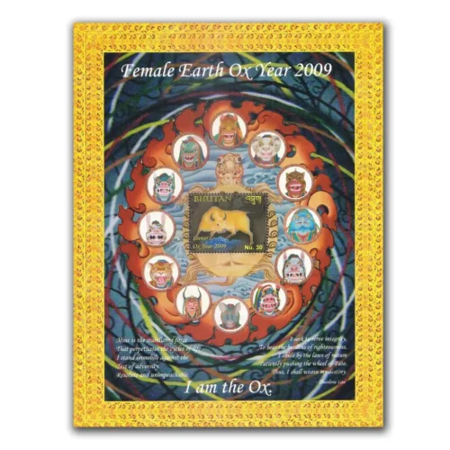 2009 Bhutan Female Earth Ox Year 2009 Miniature Sheet
