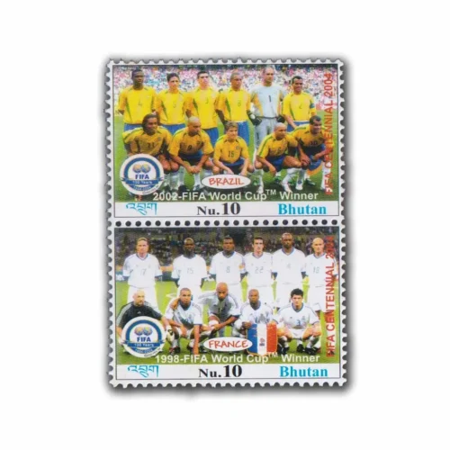 2004 Bhutan FIFA Centennial 2v Stamp