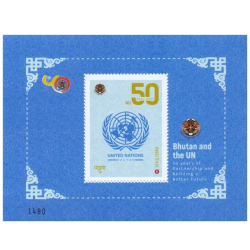 2021 50 Years of Bhutan and The United Nations Miniature Sheet Miniature Sheet