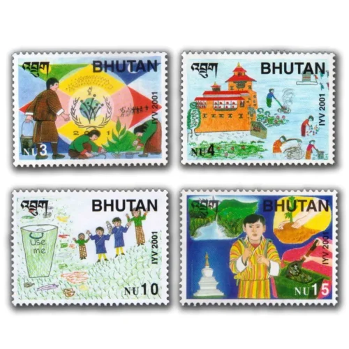 2001 Bhutan Intl. year of Volunteers 4v Stamp