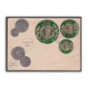 1966 Bhutan Coin Stamps Gold Foil 9v Stamp on 3 FDCs