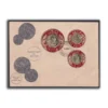 1966 Bhutan Coin Stamps Gold Foil 9v Stamp on 3 FDCs - Image 2