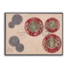 1966 Bhutan Coin Stamps Gold Foil 9v Stamp on 3 FDCs - Image 3