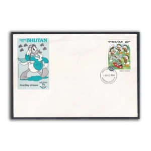 1984 Bhutan 50th Anniversary of Donald Duck Scouts 1v Stamp and Miniature Sheet on 2 FDCs
