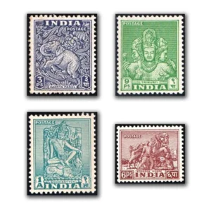 1949 Archaeological and Historical Monuments 16v Definitive Stamp