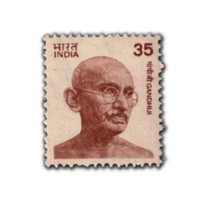 1980 Mahatma Gandhi 35p (wmk. Ashokan Sideways) Definitive Stamp