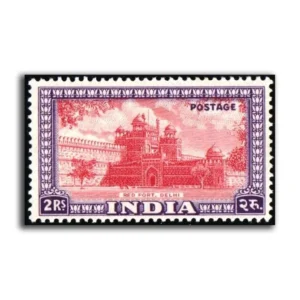 1949 Red Fort 2r (wmk. Multi Star) Definitive Stamp