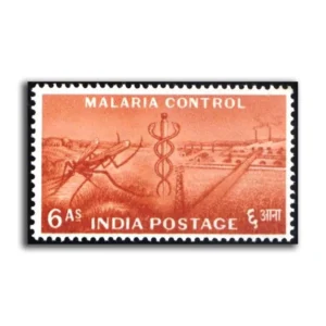 1955 Malaria Control Measures 6a (2nd Series) (wmk. Multi Star Sideways) Definitive Stamp