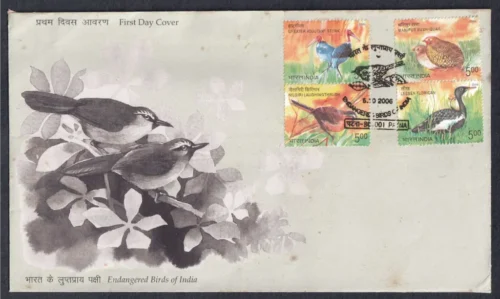 2006 Endangered Birds of India 4v Stamp on FDC