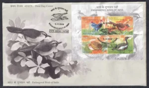 2006 Endangered Birds of India Miniature Sheet on FDC