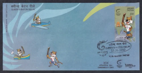 2010 Queen's Baton Relay XIX Commonwealth Games 1v Stamp on FDC