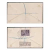 1946 KGVI Victory 4v Registered Private FDC to England (2 different)