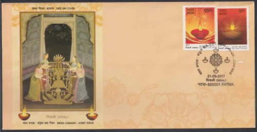 2017 India Canada Joint Issue 2v Stamp on FDC