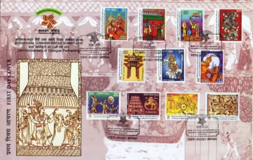 2018 ASEAN India commemorative Summit 11v Stamp on FDC