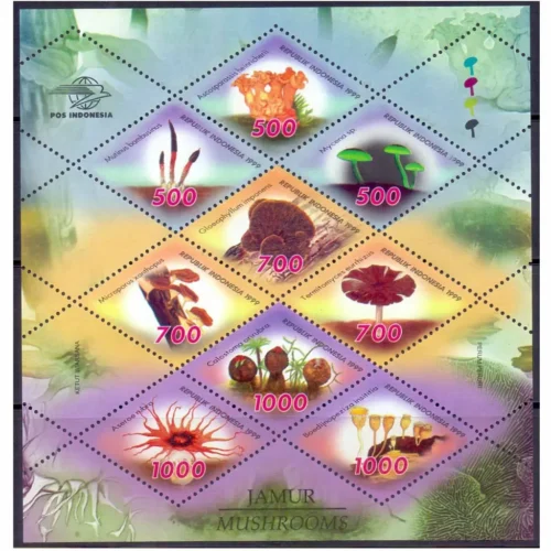 1999 Indonesia Mushrooms Sheetlet