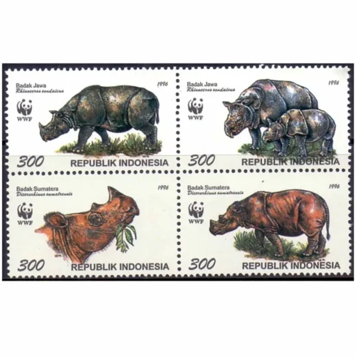 1996 Indonesia WWF 4v Setenant Stamp