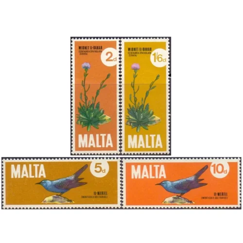 1971 Malta Birds 4v Stamp