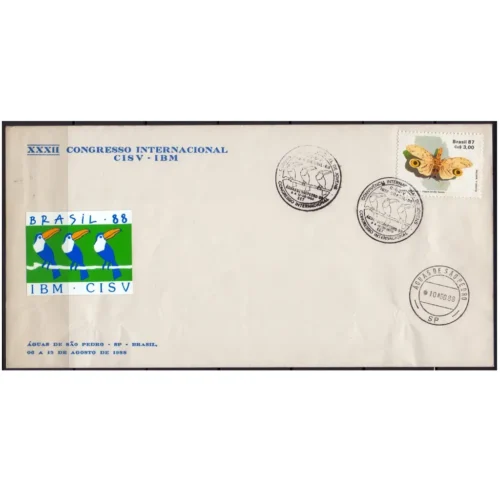 1988 Brazil Bird International Congress Pictorial Cancellation on Cover