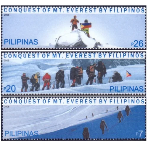 2006 Philippines Conquest of Mount Everest By Filipinos 3v Stamp
