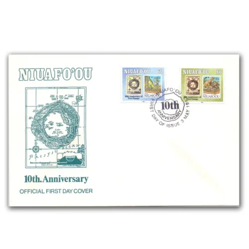 1993 NIUAFO'OU Dinosaurs 2v Stamp on FDC