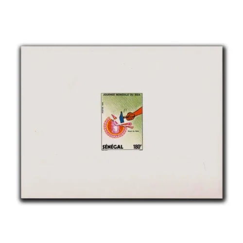 1989 Senegal World Aids Day Deluxe Miniature Sheet Type I (180F)