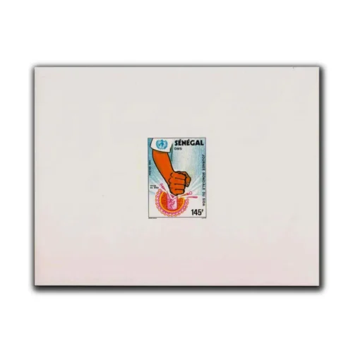 1989 Senegal World Aids Day Deluxe Miniature Sheet Type II (145F)