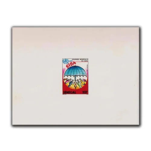 1989 Senegal World Aids Day Deluxe Miniature Sheet Type III (100F)