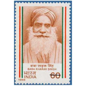 1988 India's Struggle for Freedom 6th Series (Baba Kharaik Singh) 1v Stamp