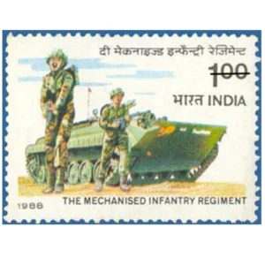 1988 Presentation of Colours to the Mechanised Infantry Regiment (Soldiers and Infrantry Combat Vehicle) 1v Stamp