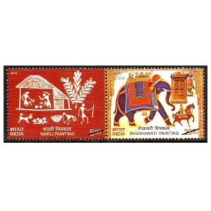 2012 Shekhawati and Warli Paintings 2v Stamp