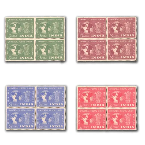 1949 75th Anniversary of formation of UPU 4v Stamp Block of 4